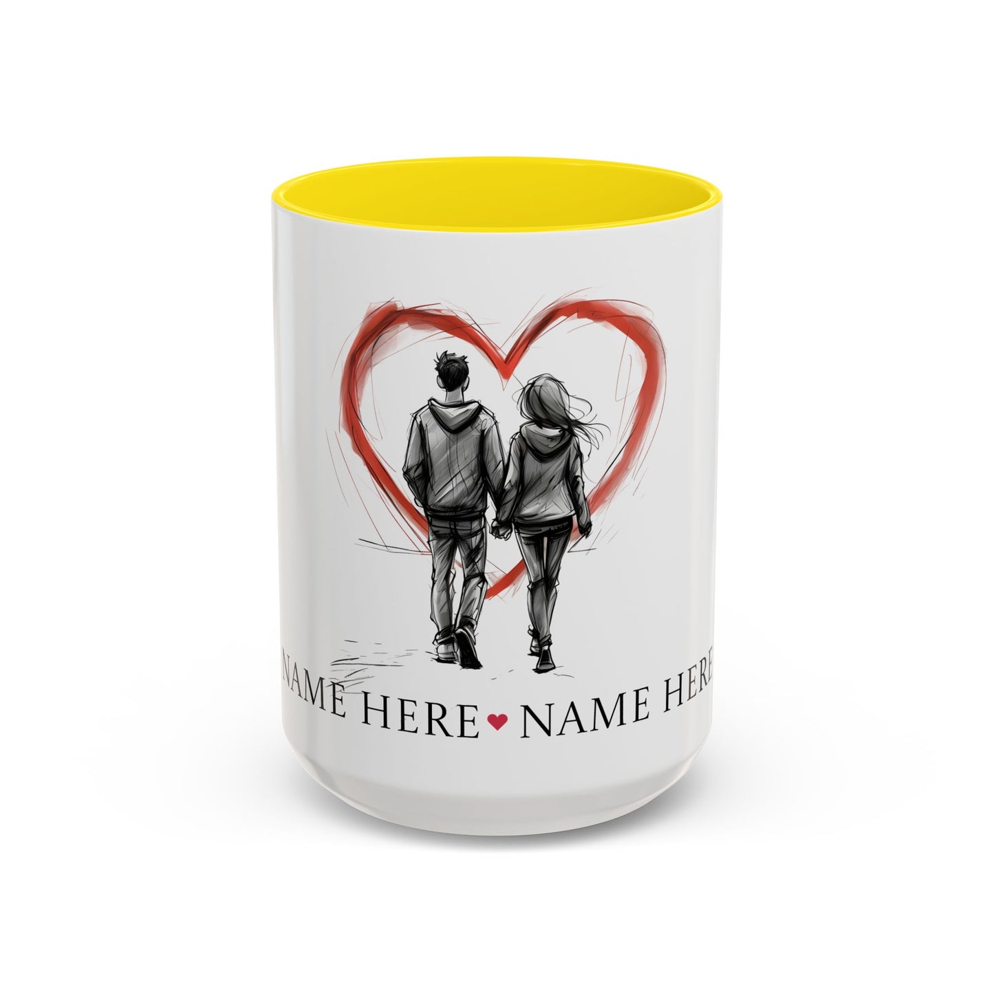 Customized Love Mugs for Two - A Romantic Home Accent for Coffee Connoisseurs - Unique Home Decor, Valentines Day Present
