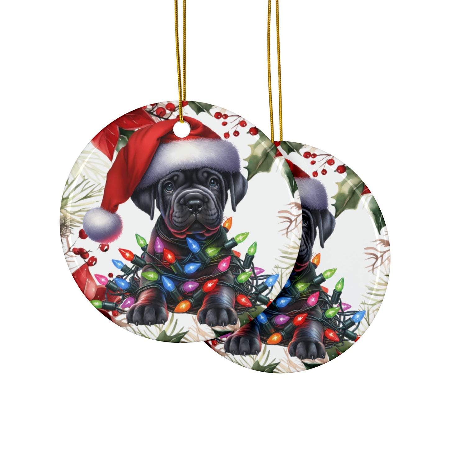 Cane Corso Puppy Holiday Ornaments, Cane Corso Gift, Cane Corso Breed Decor, Dog Lover Christmas, Puppy Christmas Tree