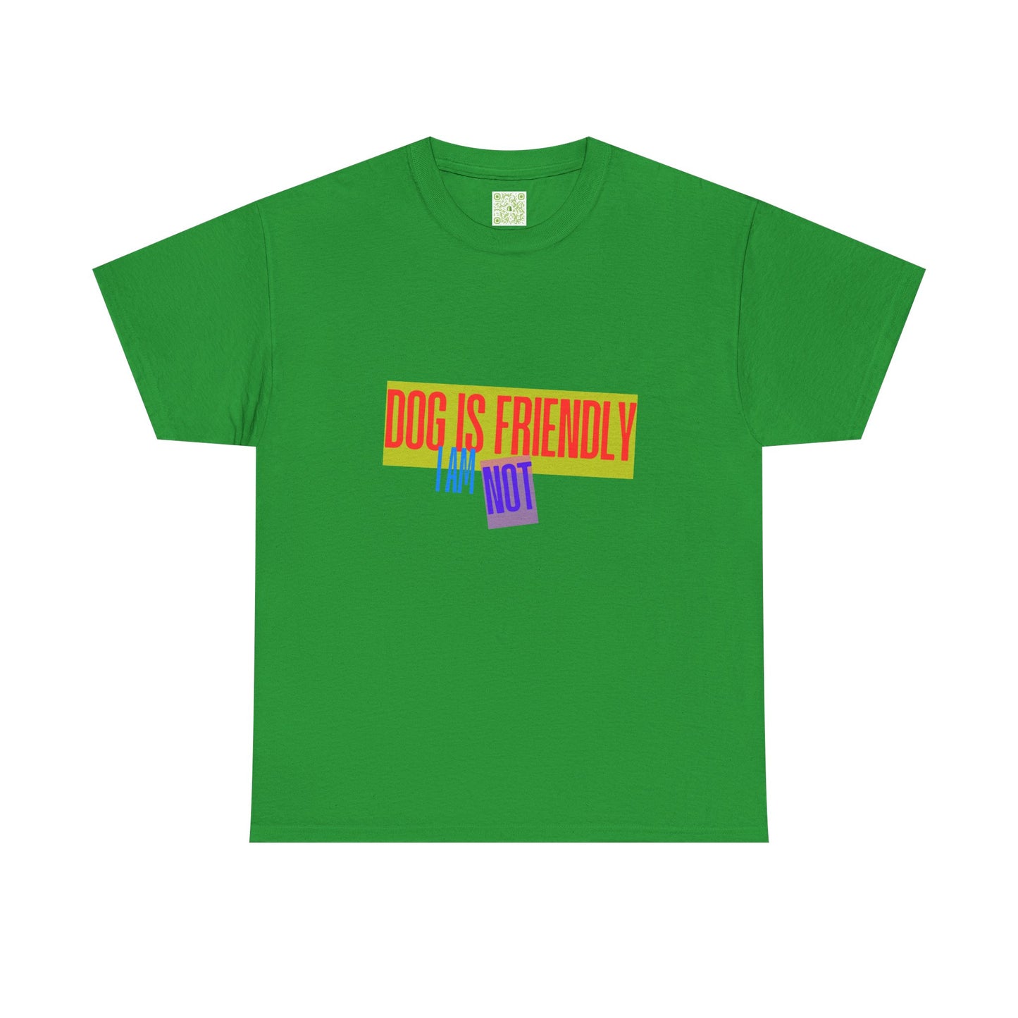 Funny Dog Lover Unisex Heavy Cotton Tee - 'Dog is Friendly, I Am Not'