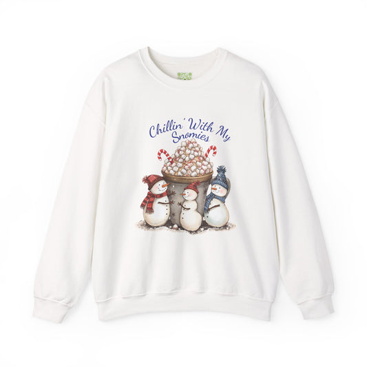 Chillin with my Snomies Sweatshirt, Snowman Apparel, Funny Snowman Shirt, Cute Snowman, Let It Snow, Snowman Lover Gift
