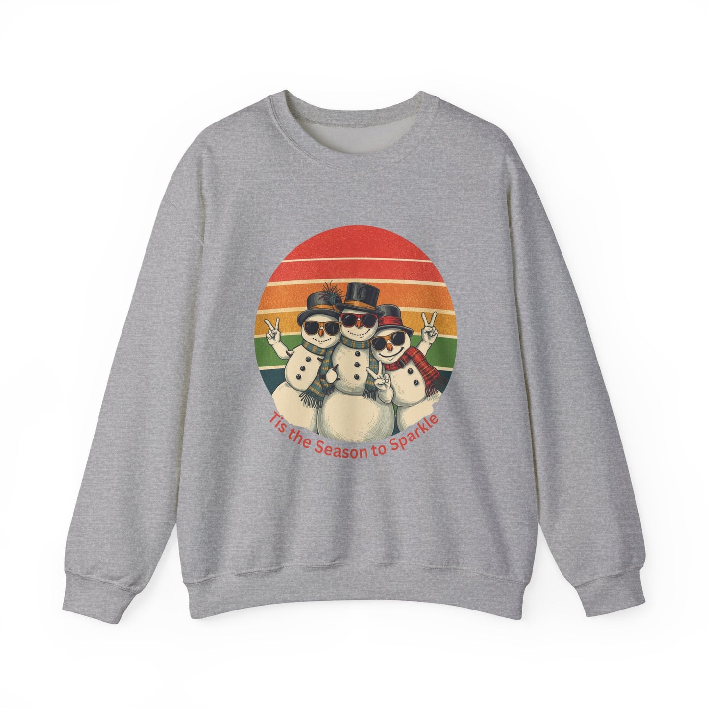 Festive Retro Snowman Sweatshirt, Snowman Apparel, Funny Snowman, Cute Snowman Shirt, Let It Snow, Snowman Lover Gift