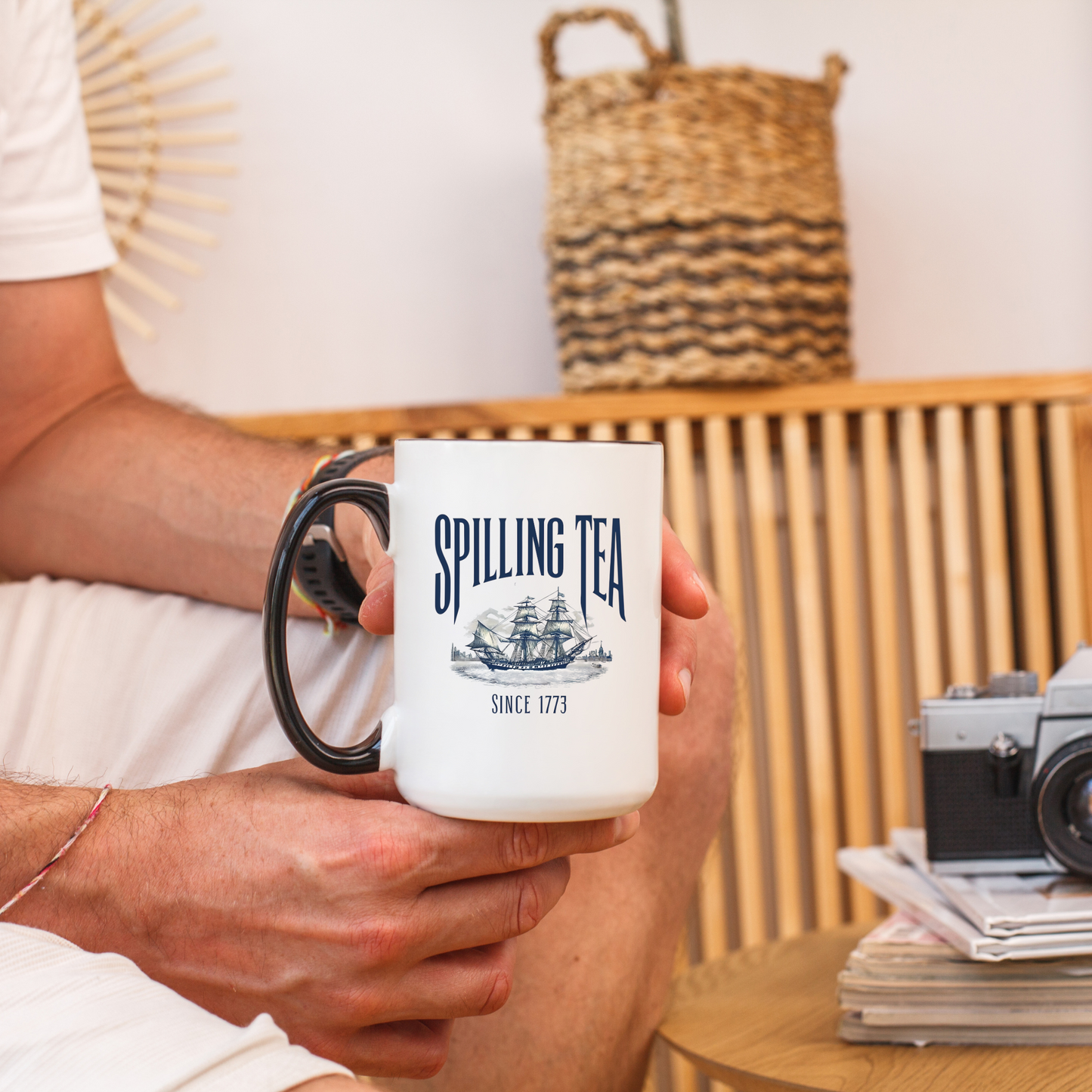 Spilling Tea Since 1773 Coffee Mug, Patriotic Coffee Mug, Funny Patriot Gift, American Freedom, Memorial Day