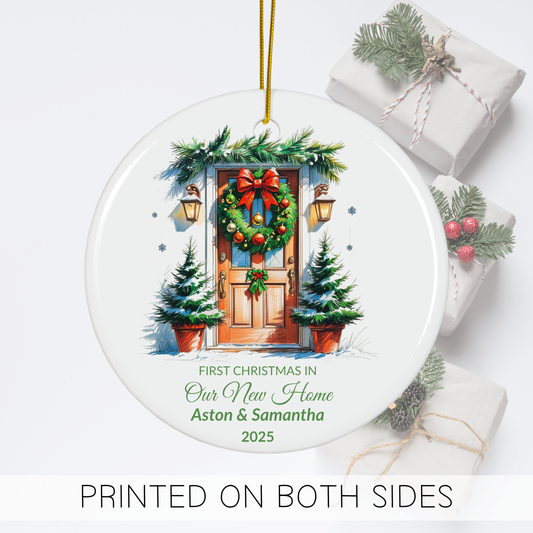 Custom New Home Ornament, Personalized First Christmas Keepsake, Realtor Closing Gift, Our First House Holiday Decoration 2025
