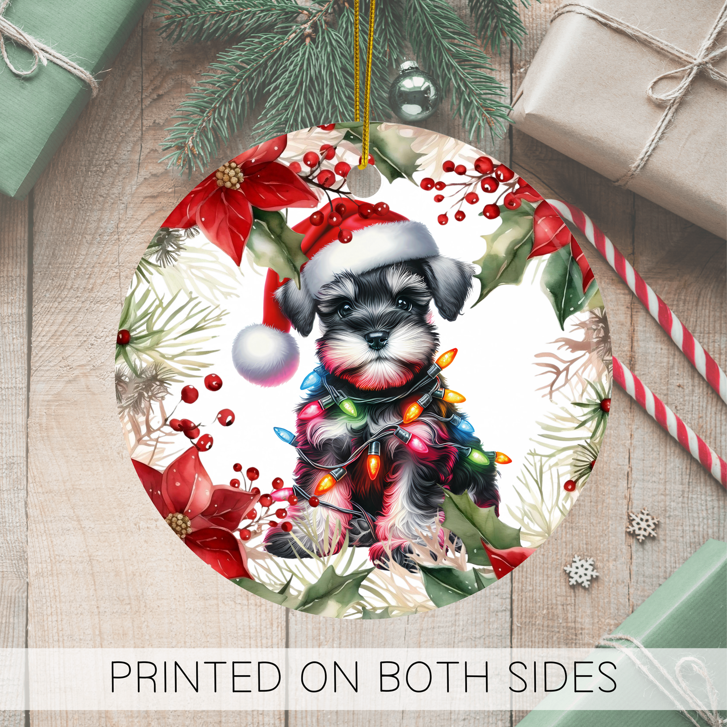 Miniature Schnauzer Holiday Ornaments, Christmas Ornament, Mini Schnauzer, Schnauzer Gift, New Dog Owner Gift