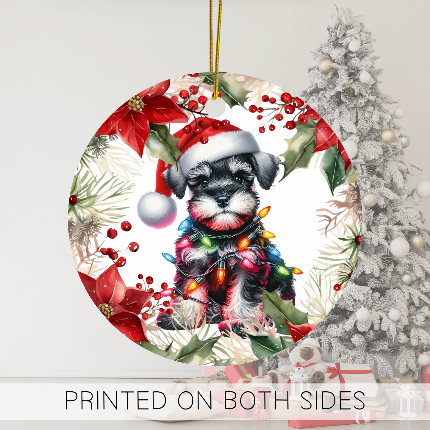 Miniature Schnauzer Holiday Ornaments, Christmas Ornament, Mini Schnauzer, Schnauzer Gift, New Dog Owner Gift