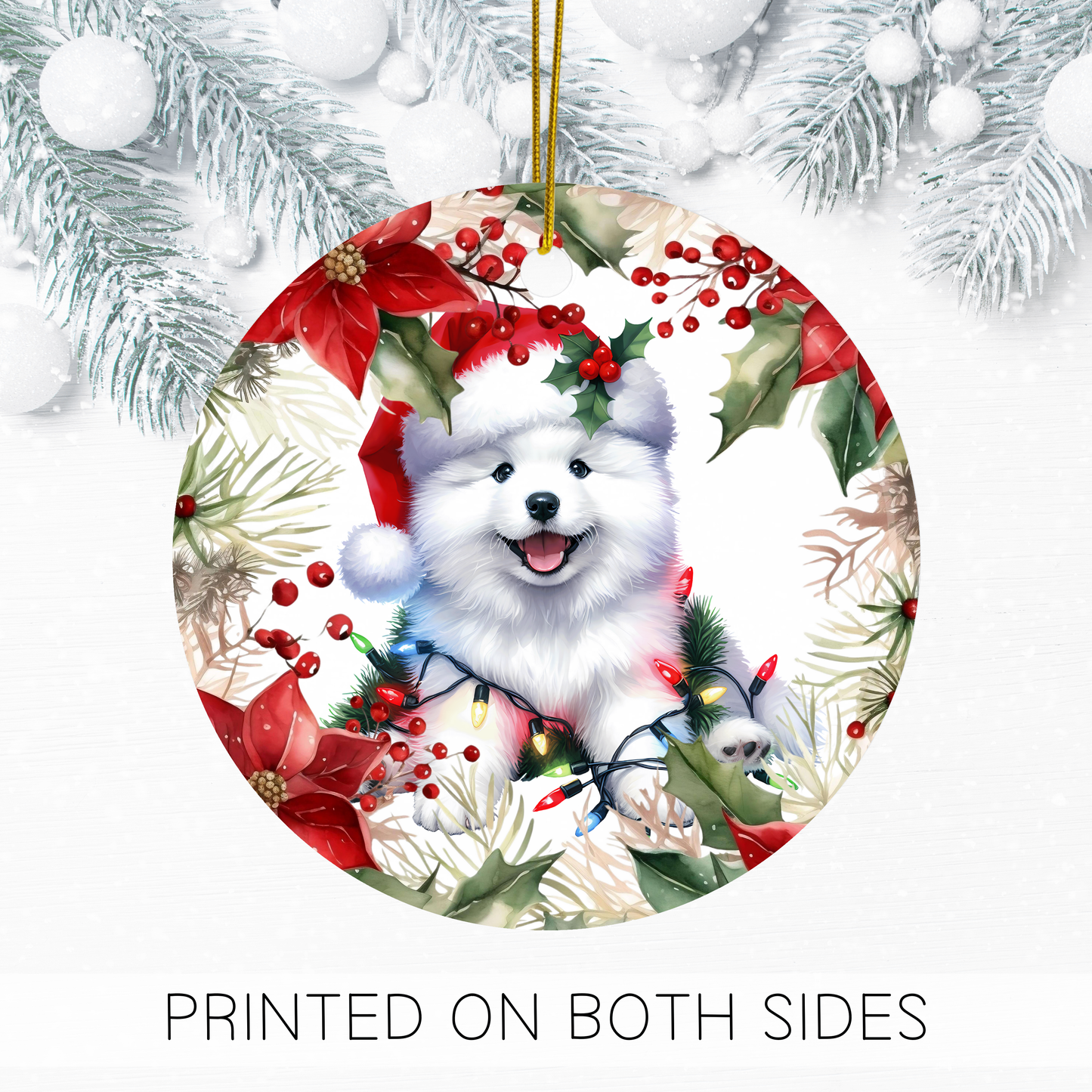 American Eskimo puppy Christmas ornament,Pet Lover Gift