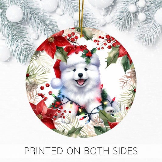 American Eskimo puppy Christmas ornament,Pet Lover Gift