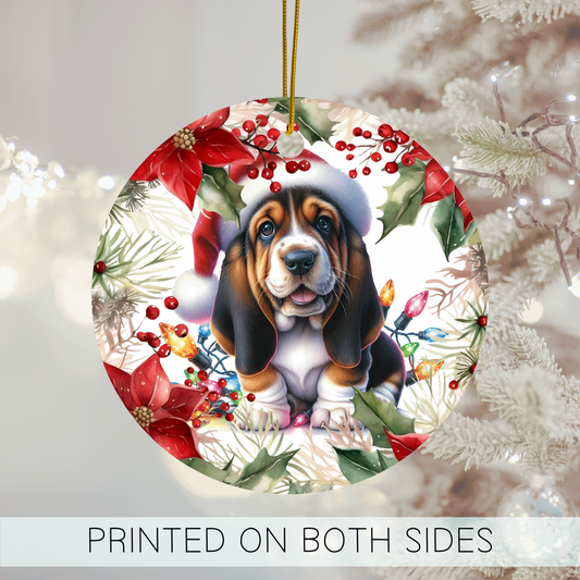Basset Hound holiday ornaments, Funny Basset Hound, Basset Hound Gifts
