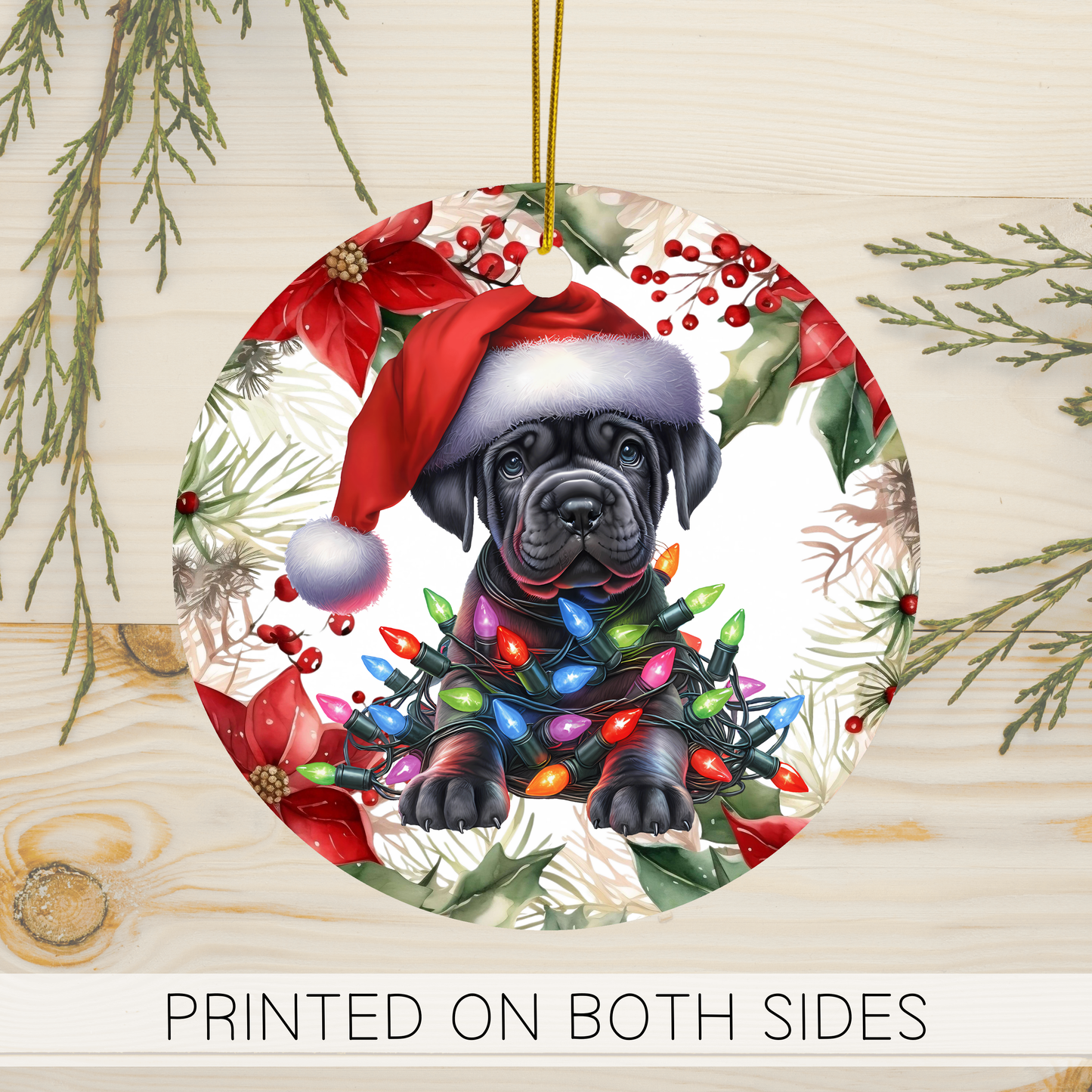 Cane Corso Puppy Holiday Ornaments, Cane Corso Gift, Cane Corso Breed Decor, Dog Lover Christmas, Puppy Christmas Tree
