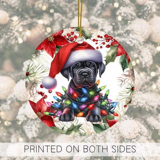 Cane Corso Puppy Holiday Ornaments, Cane Corso Gift, Cane Corso Breed Decor, Dog Lover Christmas, Puppy Christmas Tree