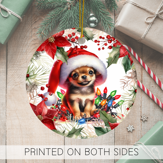 Chihuahua Holiday Ornament, Chihuahua Art, Chihuahua Dog Decor, Dia De Los Muertos Chihuahua, Veterinarian Gift