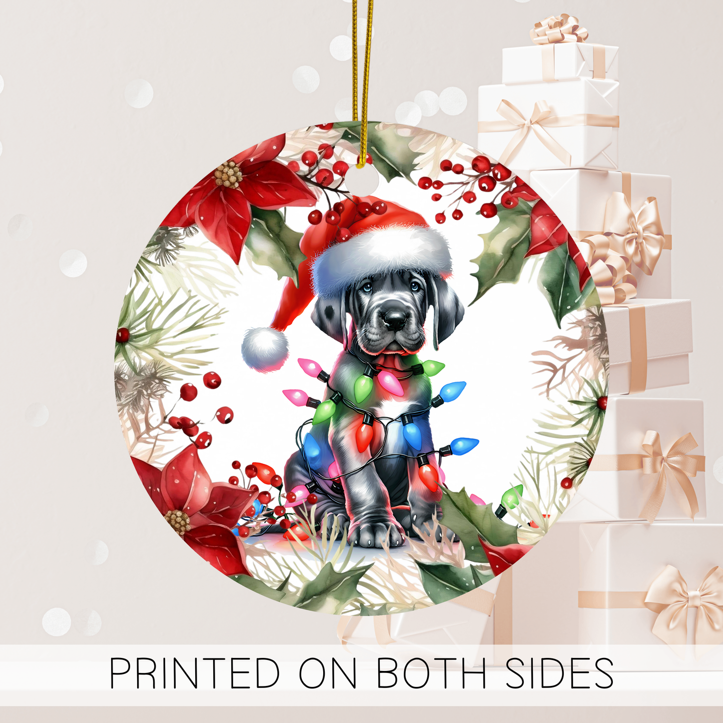 Great Dane Holiday Ornaments, Great Dane Ornament, Dog Mom Gift, Dog Dad, Dog Lover Gift, Christmas Gift, Dogs