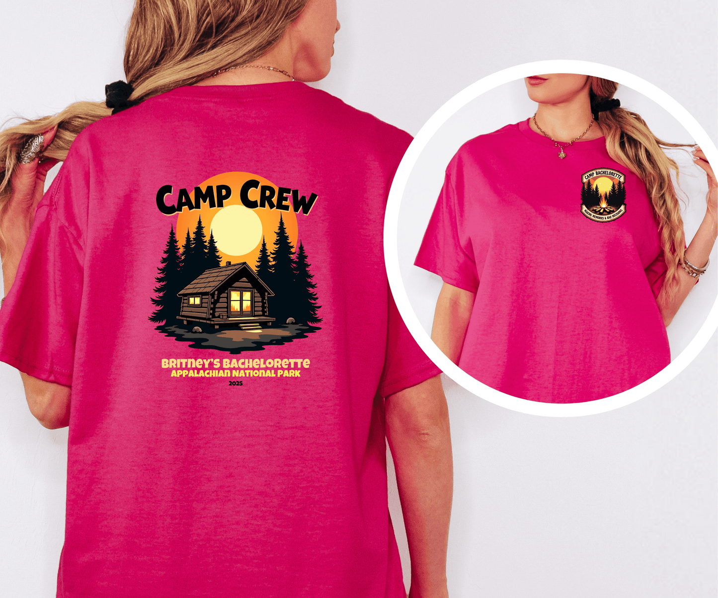 Camp Bachelorette Camp Crew Shirt, Hen Party Favors, Camp Bach, Custom Camp Shirt, Girls Trip Gifts, Bride Squad