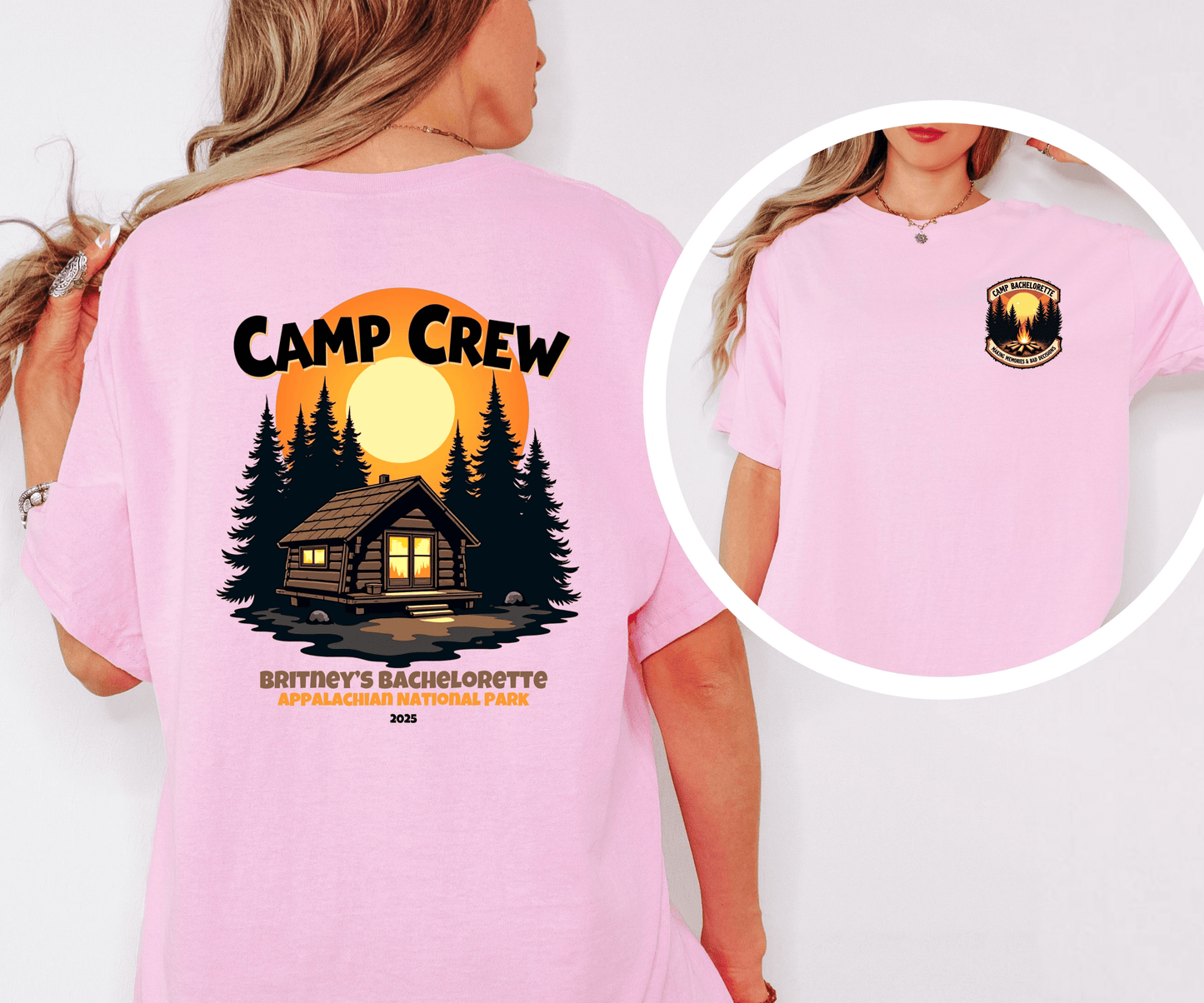 Camp Bachelorette Camp Crew Shirt, Hen Party Favors, Camp Bach, Custom Camp Shirt, Girls Trip Gifts, Bride Squad
