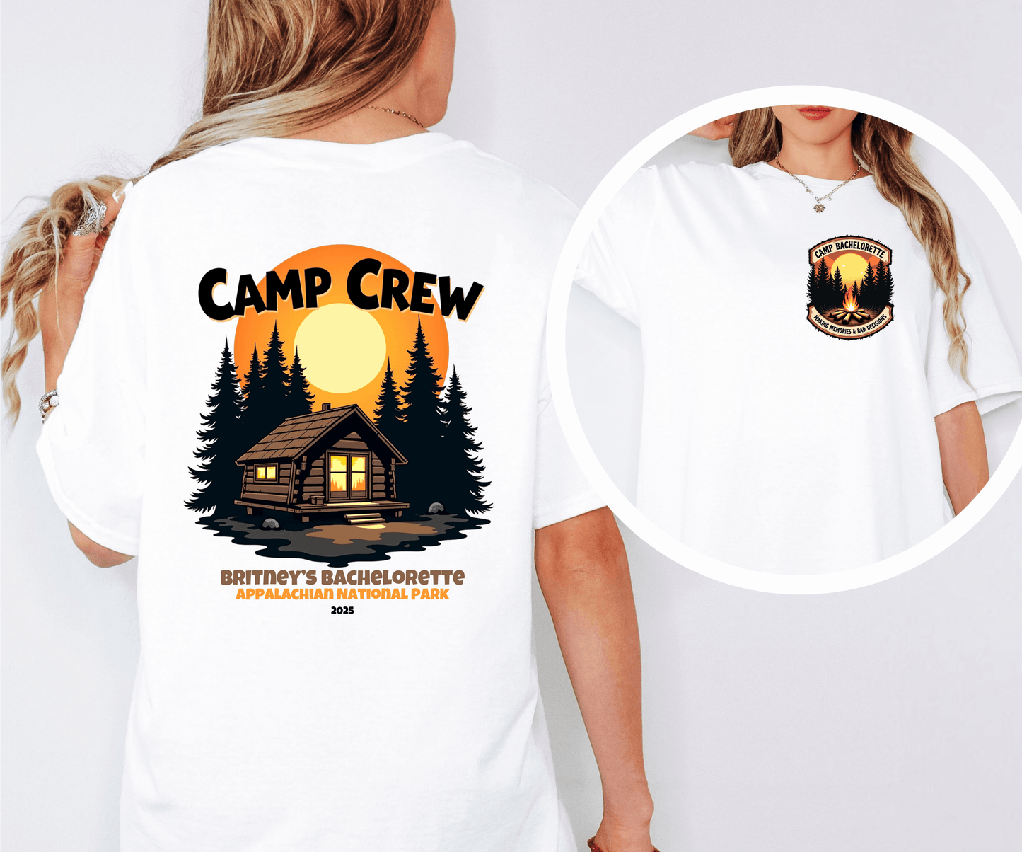 Camp Bachelorette Camp Crew Shirt, Hen Party Favors, Camp Bach, Custom Camp Shirt, Girls Trip Gifts, Bride Squad