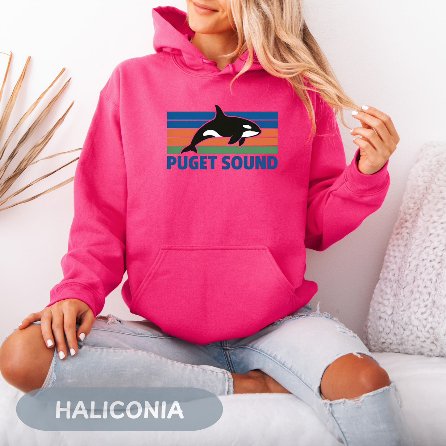 Vintage Puget Sound Orca Hoodie, Orca Shirts, Whale Sweatshirt, Respect The Locals, Whale Gifts, Whale Watching Shirt