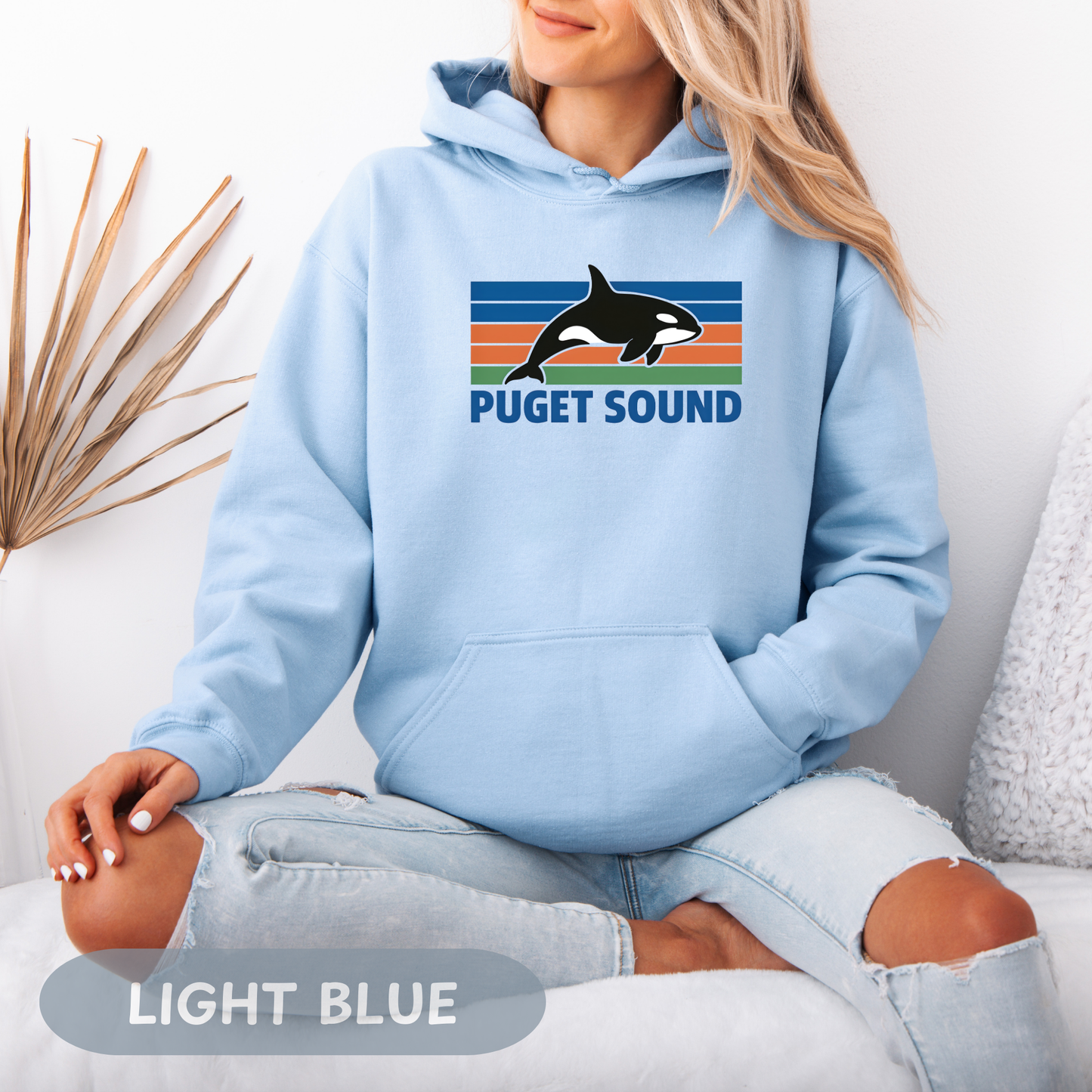 Vintage Puget Sound Orca Hoodie, Orca Shirts, Whale Sweatshirt, Respect The Locals, Whale Gifts, Whale Watching Shirt
