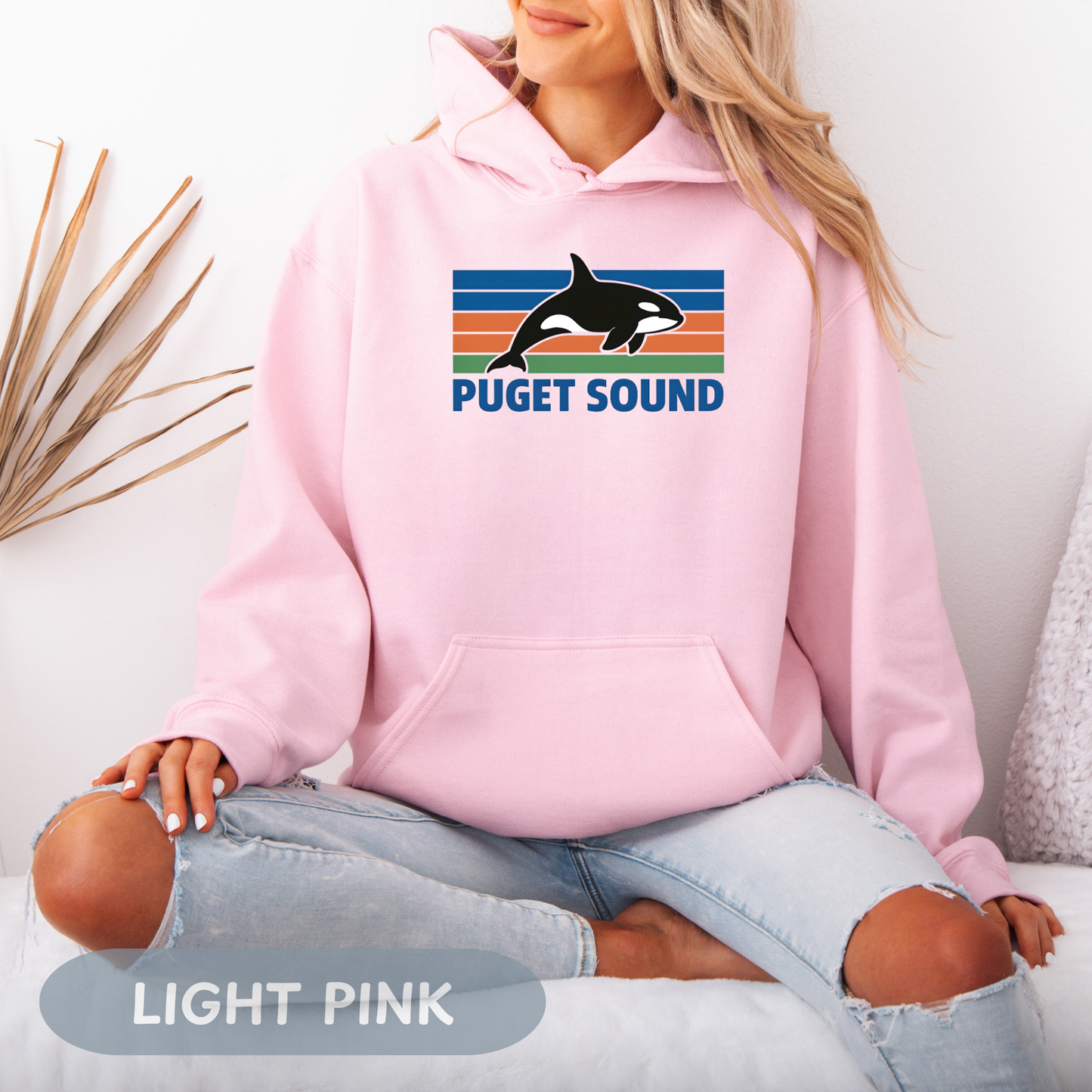 Vintage Puget Sound Orca Hoodie, Orca Shirts, Whale Sweatshirt, Respect The Locals, Whale Gifts, Whale Watching Shirt