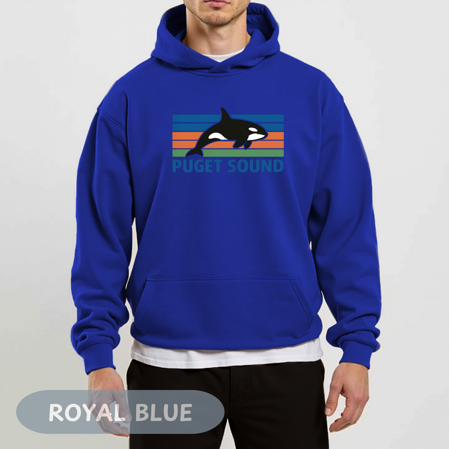 Vintage Puget Sound Orca Hoodie, Orca Shirts, Whale Sweatshirt, Respect The Locals, Whale Gifts, Whale Watching Shirt