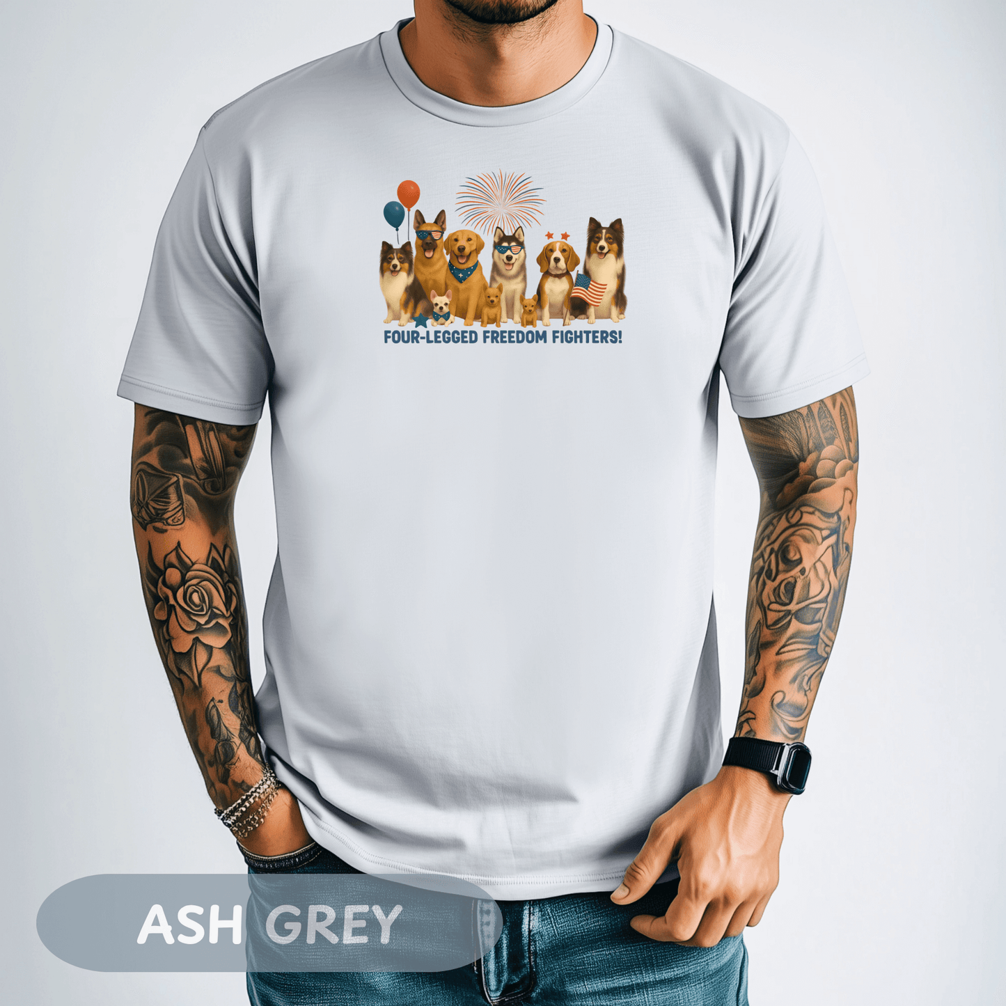 Patriotic Dog Lover Tee, USA Dogs Shirt, Fourth of July Shirt, Dog Shirt, America T-Shirt, Dog Lover, Patriotic Dog Shirt