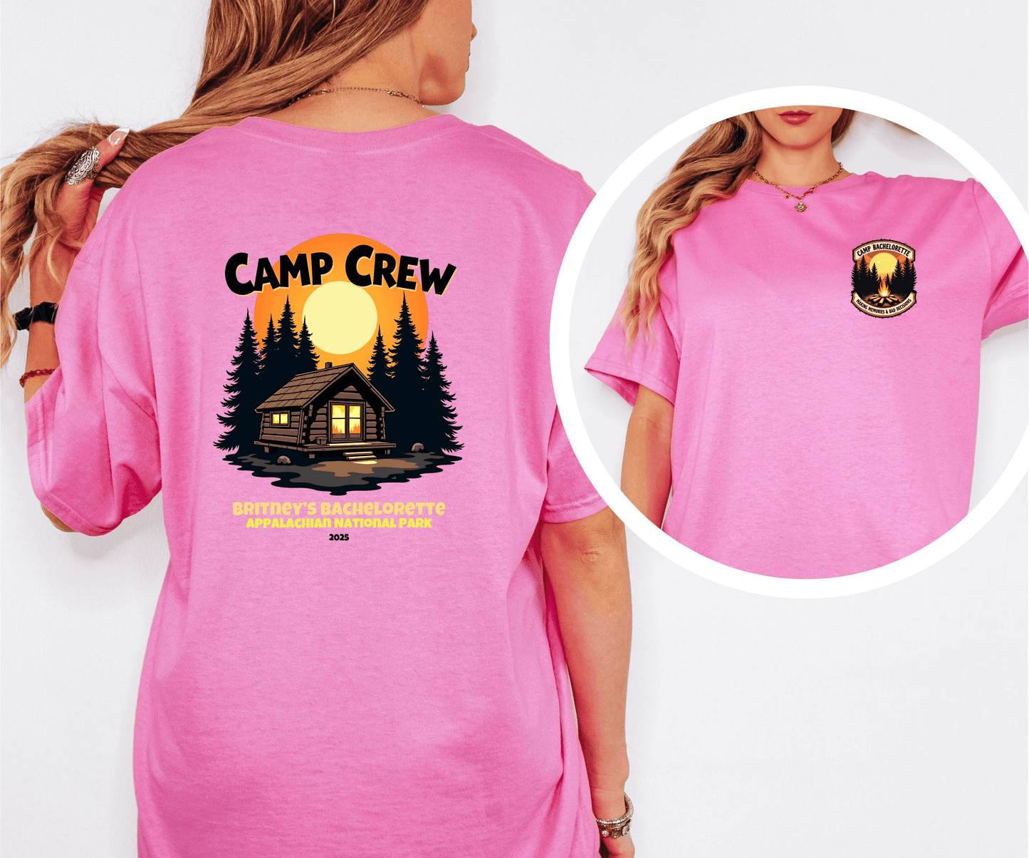 Camp Bachelorette Camp Crew Shirt, Hen Party Favors, Camp Bach, Custom Camp Shirt, Girls Trip Gifts, Bride Squad