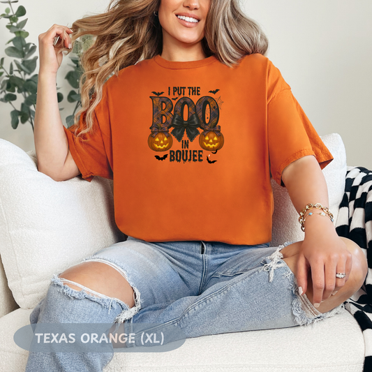 Boo in Boujee Shirt, Halloween Graphic Tee, Unisex T-Shirt, Spooky Season Shirt, Unique Pumpkin Tee, Fall Celebration Apparel
